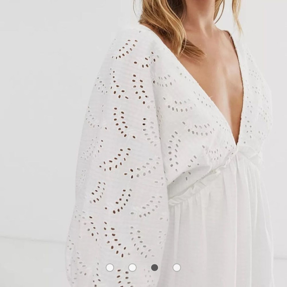 ASOS DESIGN broderie tiered maxi dress - Picture 3 of 11